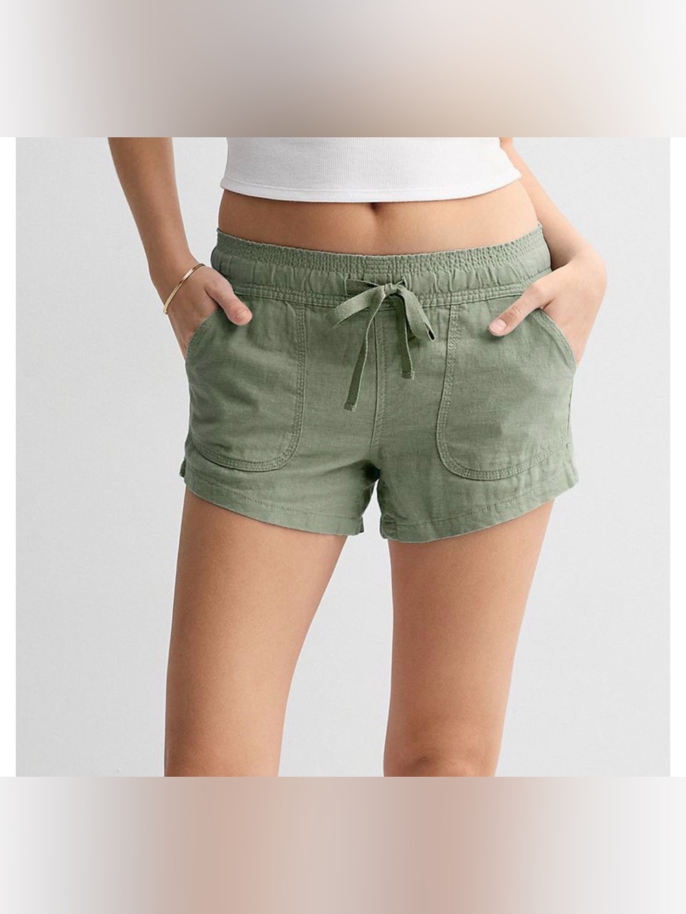 NWT Juniors SO Low Rise Pull On Linen Shorts